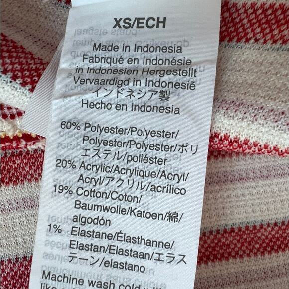 Madewell Shirt Womens Size XS Boucle Stripe Cross Open Back Tank Top - Picture 10 of 12